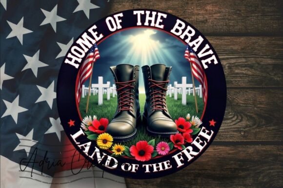 3D 4th of July Round Sublimation Png Graphics and Crafts