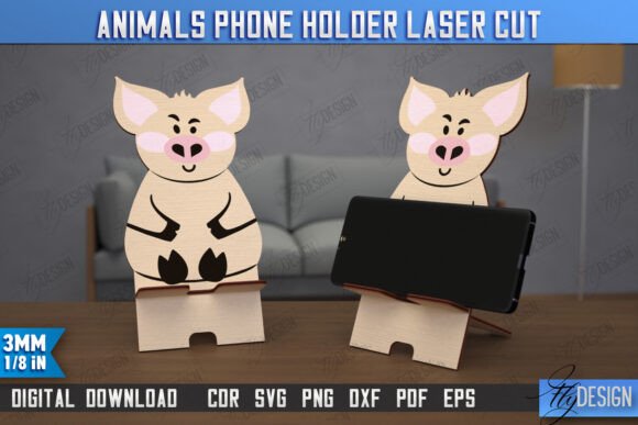3d Animal Phone Holder Laser Cut Design Review