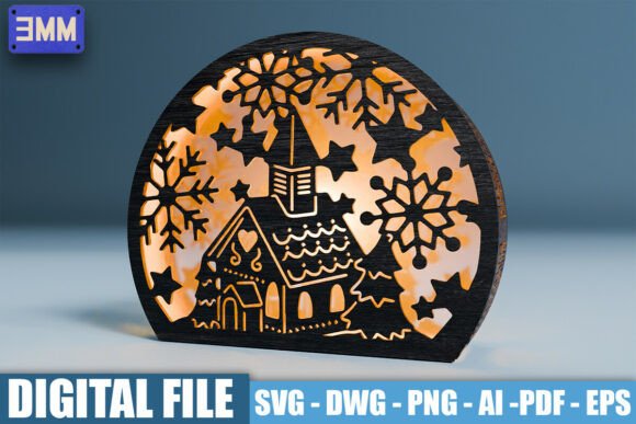 3D Gingerbread House Lantern Laser Cut F Stands Review