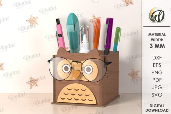 3D Glasses and Pencil Holder Laser Cut