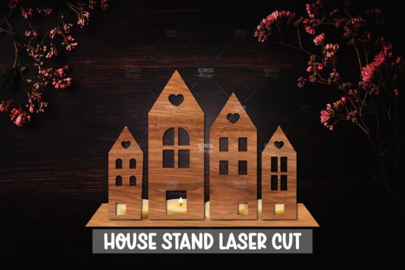 3D House Christmas Candle Holder: Laser Cutting & Shadow Boxes for Bloggers