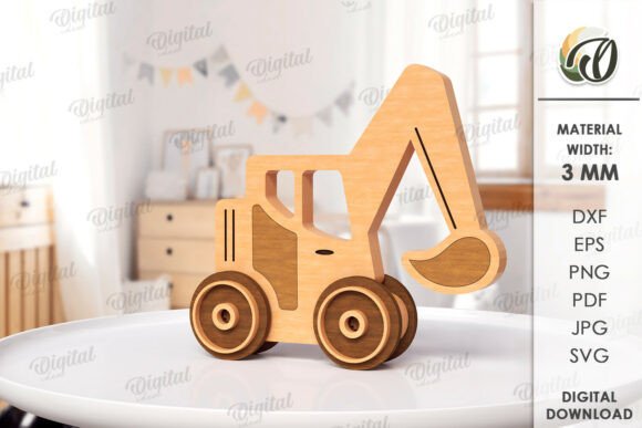 3D Kids Car Toy Laser Cut Graphics for Laser Engraving