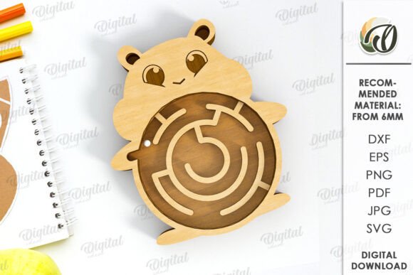3D Kids Maze Toy Lasercut. Hamster SVG: Laser Cutting and Other Toys Amp