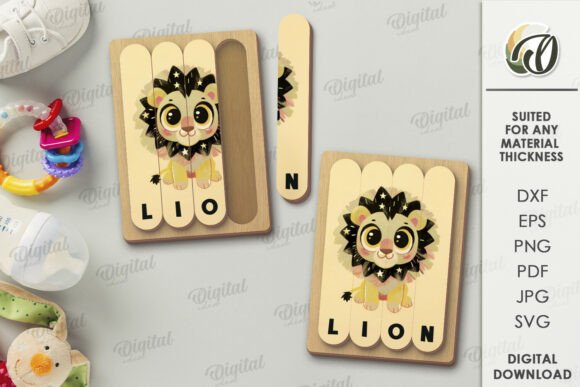 3D Kids Montessori Puzzle Laser Cut Graphics and Laser Engraving