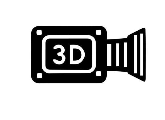 3D Movie Camera Graphics for Crafts