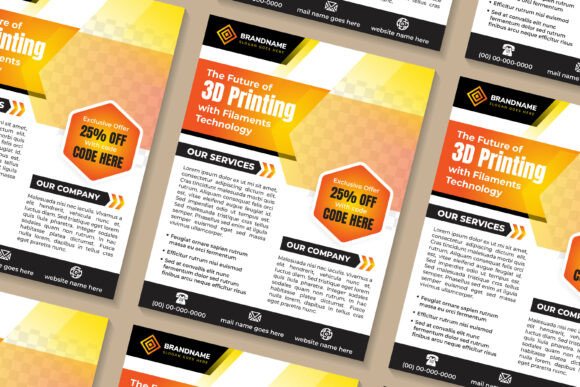 3d Printing Flyer Vertical: Graphics and Print Templates Review