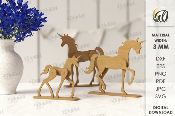 3D Standing Animals Laser Cut Graphics for Branding
