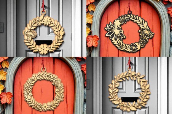 3D Wreath Ornaments SVG Bundle for Laser Cutting