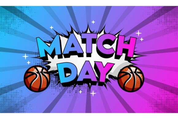 Basketball Match Day 3d Cartoon Banner Graphics