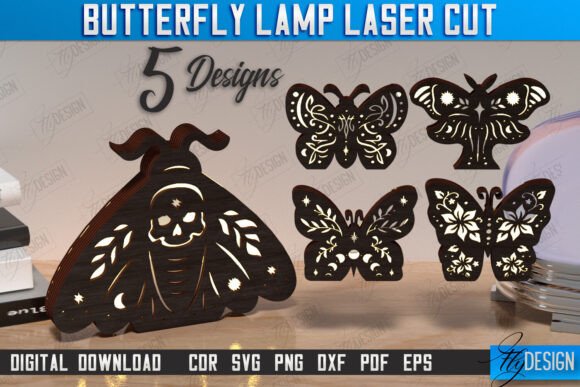 Butterfly Lamp Laser Cut Bundle CNC: Elevating Blog Visuals