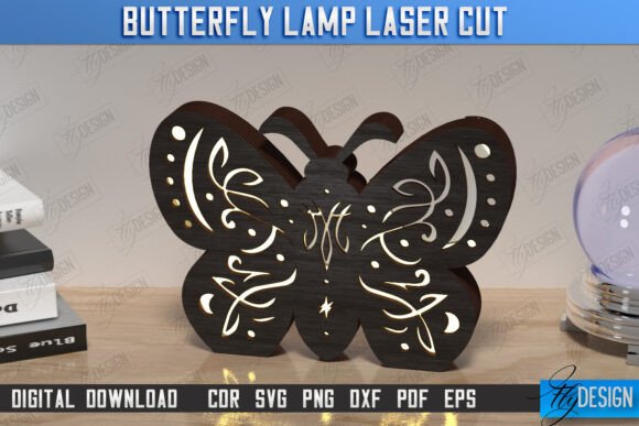 Butterfly Lamp Laser Cut Mystical Design