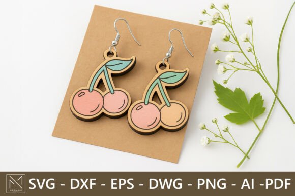 Cherry Fruit Earrings SVG: Laser Cutting Design Review