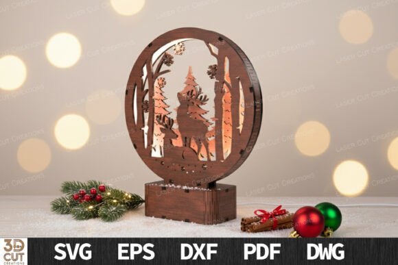 Deer in Forest Christmas Light Box Review