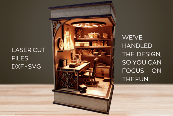 DIY Booknook – DXF SVG Files Laser Cutting