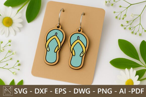 Flip Flop Summer Earrings: Laser Cutting Design Review