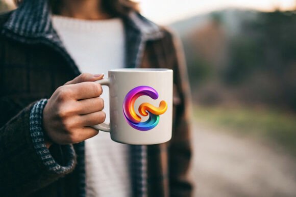 Glossy 3D Letter G, Vibrant Flowing Rain Review