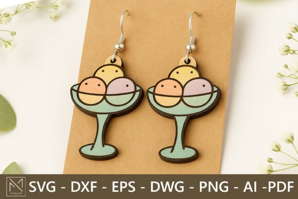 Ice Cream Cup Earrings: Laser Cutting and Crafting Review