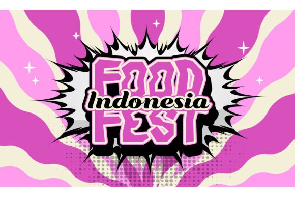 Indonesia Food Festival 3d Cartoon Banne Graphics