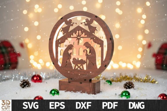Nativity Scene Christmas Light Box: Laser Cutting & Winter Amp Review