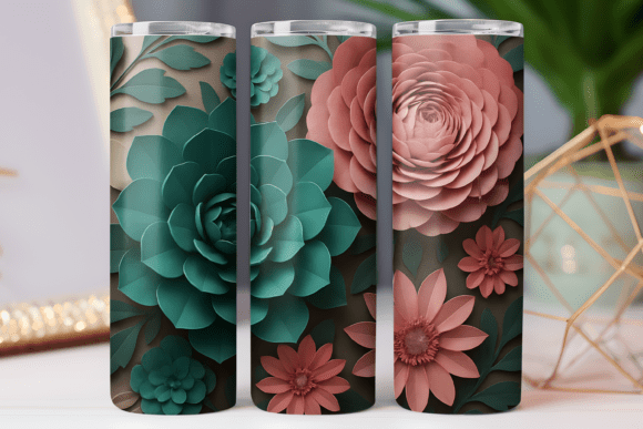 Paper Floral Tumbler Skinny Design Wrap: A Practical Review for Graphics and Tumbler Wraps