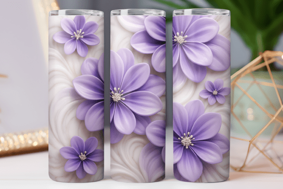 Paper Floral Tumbler Wrap Photo Art 20oz Graphics and Freebies
