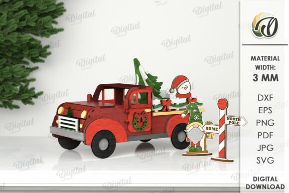 Reviewing 3D Christmas Truck Decor Laser Cut