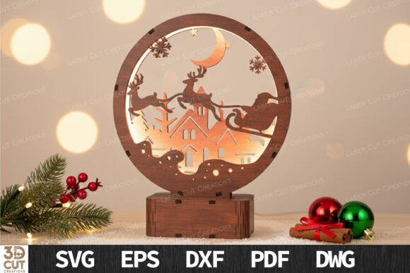 Santa Sleigh Layered Christmas Light Box: Laser Cutting and Winter Amp Review