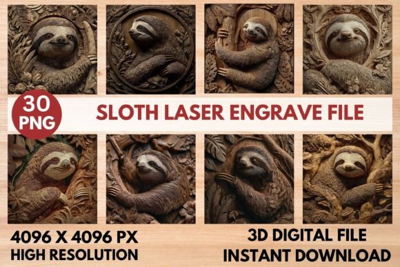 Sloth Laser Engrave File Review