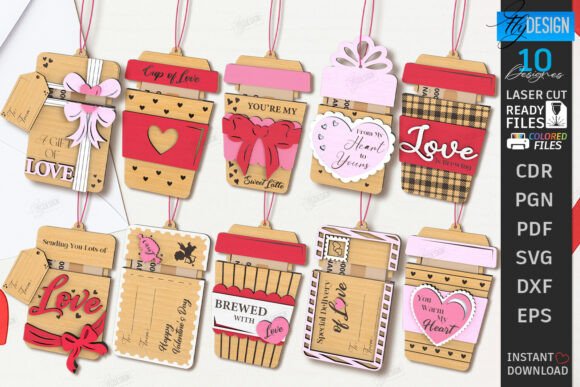 Valentine S Day Laser Cutting Gift Card Holders Bundle