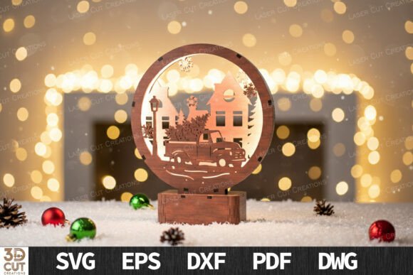 Vintage Truck Christmas Light Box: Laser Cutting and Winter Amp Review